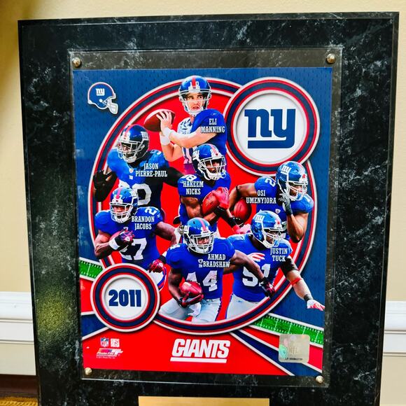 NFL New York Giants 46 Super Bowl XLVI Champs 2011 2012 Roster Collector Plaque - Picture 4 of 5